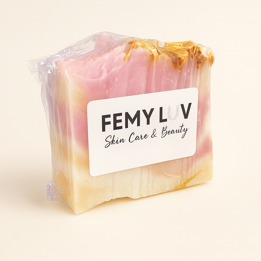 🌸 Golden Hour Bloom – Artisan Soap Bar 🌸