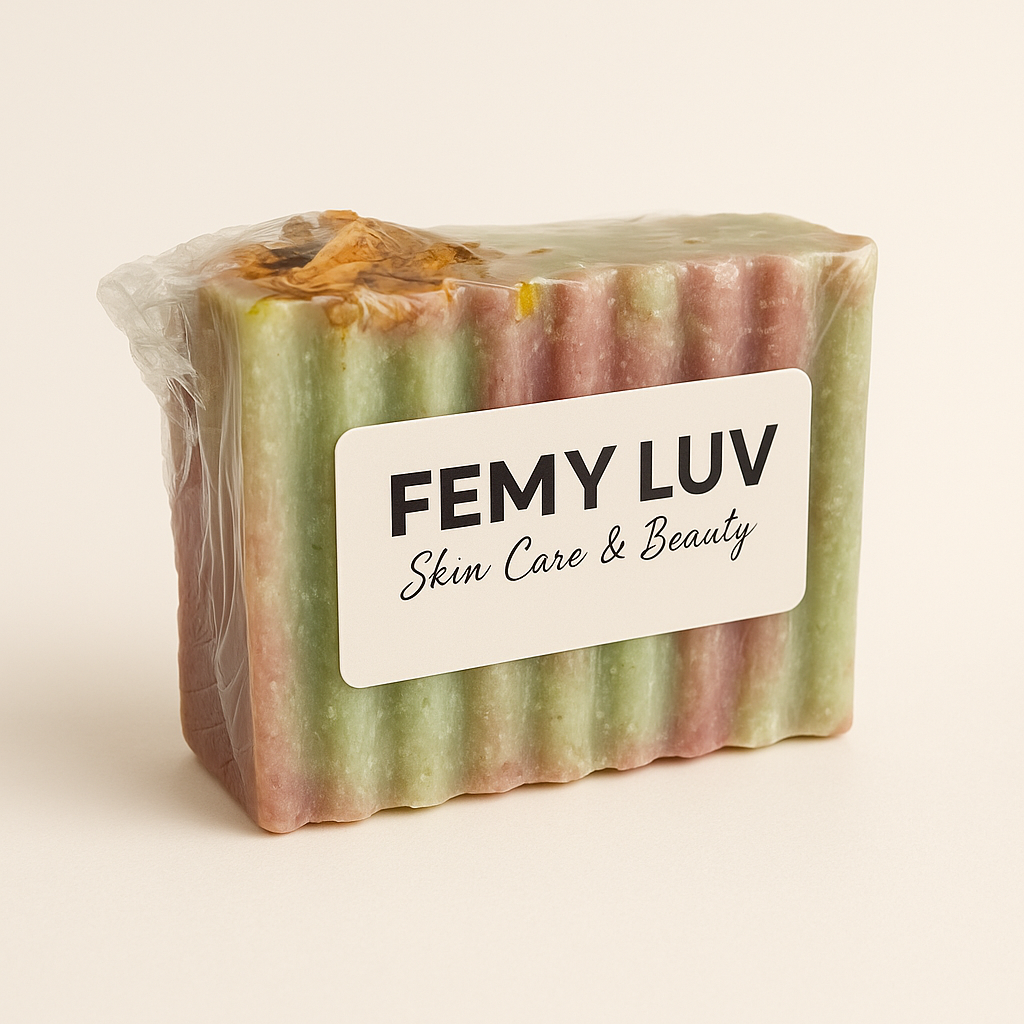🌼 FEMY LUV Calendula Glow Bar – Nourishing Herbal Soap 🌼